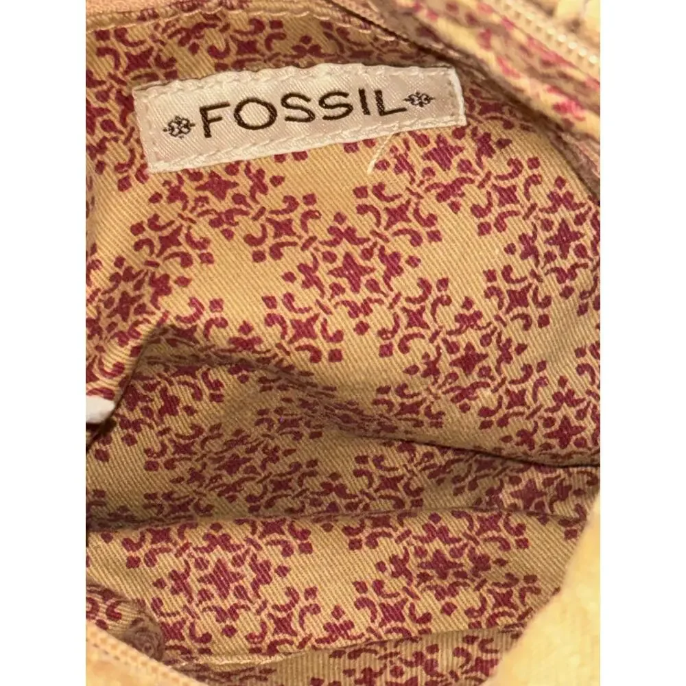 Fossil Crossbody Tag Adjustable Strap Metal Studs Boho Western Minimalist FLAWED
